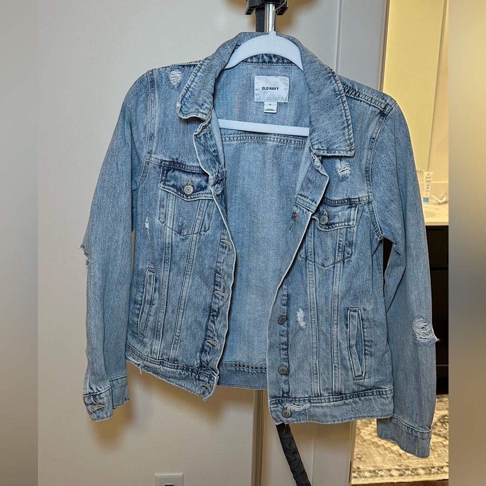 Old Navy Distressed Jean Jacket